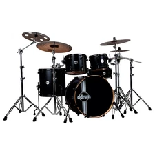 ddrum Reflex RSL 5-Piece Shell Pack Satin Black Lacquer Refurbished