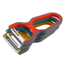 3pcs Stainless Steel Multi-Function Peelers – Fruit & Veggie Slicer Set - NEW