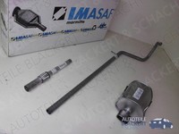 Imasaf Auspuffset Ab Kat für Fiat 500 + Cabrio 1.2 + GPL 2012-2015| +Chromblende