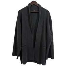 J.Crew 2X Camille Shawl Collar Sweater Blazer Charcoal Grey Style AL234