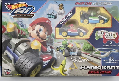 Ai Smart Car Mario Kart Hot Wheels Mattel  Mario Yoshi Special Edition Rare 2017