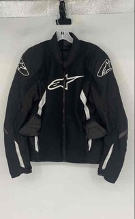 Alpinestars Mens Black Padded Full Zip Riding Motorcycle Jacket Size Medium