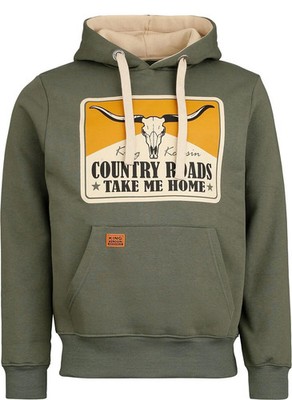 King Kerosin Kapuzenpullover Herren Country Roads Hoodie oliv