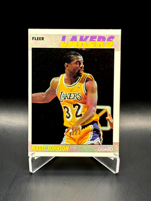 Magic Johnson 1987-88 Fleer Card #56 Los Angeles Lakers HOF Vintage