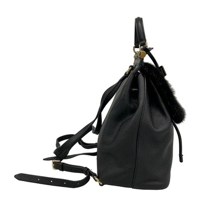 Dolce & Gabbana DOLCE&GABBANA Sicily Backpack Leather Fur DOLCE&GABBANA Sicily Black Leather Fur Backpack | eBay main image 2
