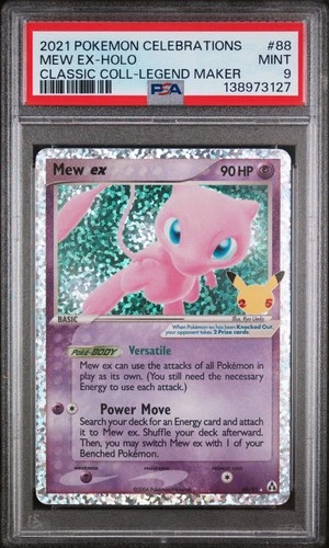 2021 POKEMON CELEBRATIONS CLASSIC COLL #88 MEW EX-HOLO PSA 9