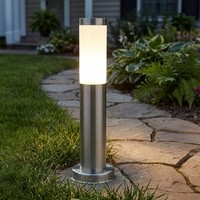 Sockelleuchte Wegelampe AußEnleuchte Edelstahl Stehlampe Pollerleuchte Silber