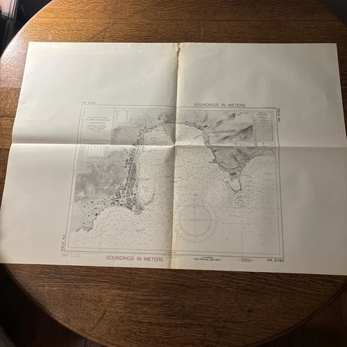 1968 Mediterranean Sea Corsica La Babies D’ajaccio nautical chart