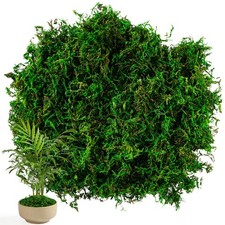 Artificial Faux Moss for Potted Plants Craft Decor Small Medium Dark Green Set