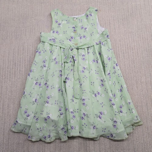 Rare Editions Dress Girls 4T Floral Sleeveless Spring Party Bow Flower Occasion - Picture 7 of 12