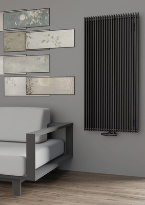 Kair Design Heizkörper Raumheizkörper Schwarz matt 140/54