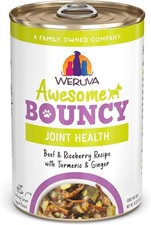 Weruva Awesome Bouncy Wet Dog Food Beef Brown Rice 14oz Can 10 Pack