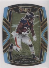 2020 Panini Select Club Level Light Blue Prizm Die-Cut Melvin Gordon III 7cz
