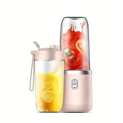 Portable Blender USB Rechargeable Mini Juicer Cup 6 Blades Smoothie Maker Mixer