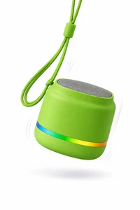 Mini Wireless Speaker  RGB LED Light Portable Bluetooth Speaker | Green