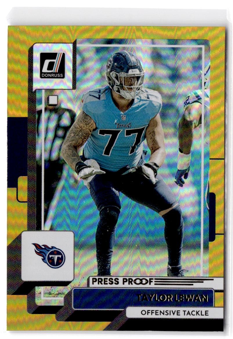 2022 Donruss Taylor Lewan #69 Premium Press Proof Tennessee Titans