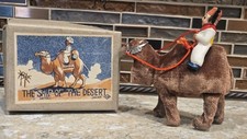 Vintage KSK "Ship of the Desert" Wind Up Camel w/Rider in Original Box JAPAN