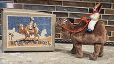 Vintage KSK "Ship of the Desert" Wind Up Camel w/Rider in Original Box JAPAN