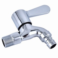 Sleek Silver Alloy and Copper Inwall Faucet with Quick Opening Function