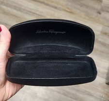 Salvatore Ferragamo Black Saffiano Hard Eyeglass Case   Authentic Pre-loved Nice