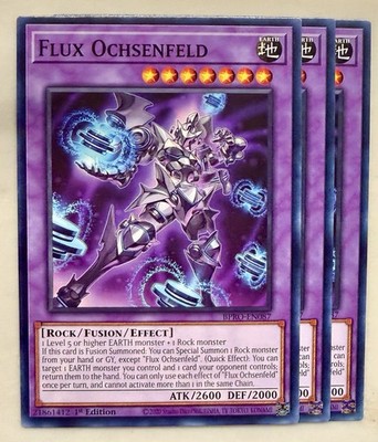 Yugioh! 3x Flux Ochsenfeld BPRO-EN087 Common 1st Ed NM