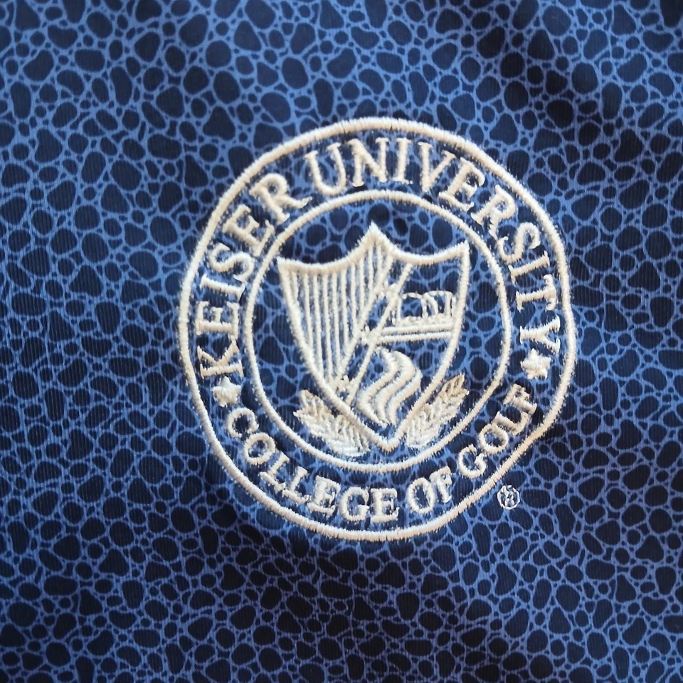 Cutter Buck Polo Mens Large Blue Keiser College of Golf Performance Stretch - Image 3 of 4