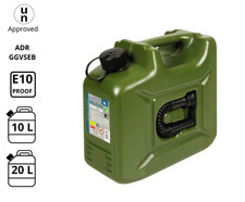 TANICA MILITARE CARBURANTE BENZINA DIESEL OMOLOGATA 5L 10L 20L POLITILENE