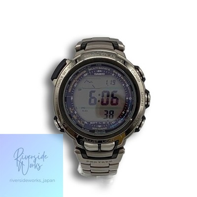 CASIO Solar Watch PROTREK Digital Stainless Steel