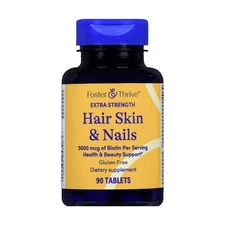 Extra Strength Hair Skin And Nails 90 Tabs By Foster And Thrive