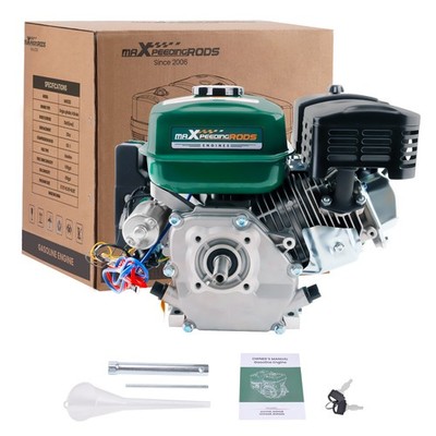 212 cc Benzinmotor 7PS 4-Takt OHV Rückstoß+ E-Starter horizontaler Gasmotor