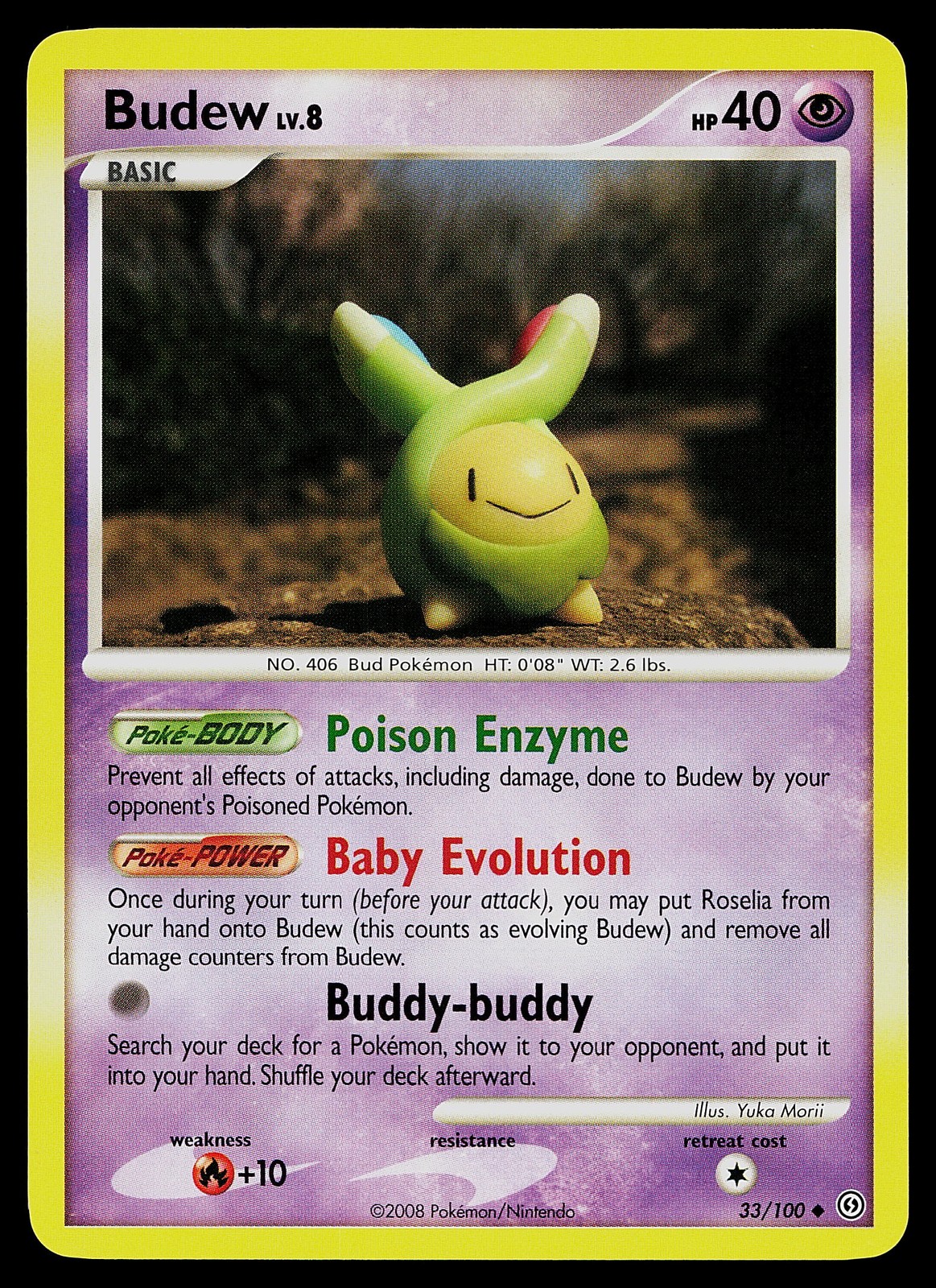 Pokemon Card - Budew Stormfront 33/100 Uncommon