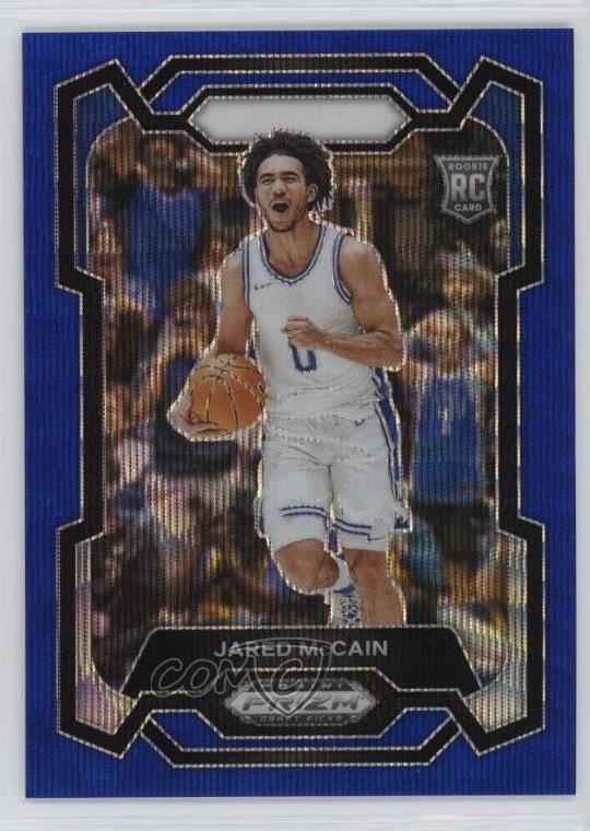 2024-25 Panini Prizm Draft Picks Blue Wave /249 Jared McCain #35 Rookie RC 5l1