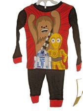 Boys 2 Pack Cotton Pajama Sets Star Wars Size 2T  NEW