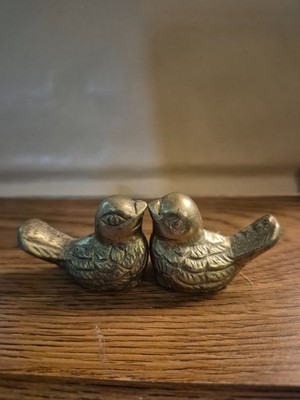 **VINTAGE SOLID BRASS BIRD SET**