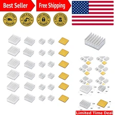 30 PCS Raspberry Pi Heatsink Kit - Aluminum & Copper with Thermal Adhesive Tape