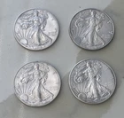 2012 2013 2015 2017 American Silver Eagle 1 T Oz .999 Each Lot of 4