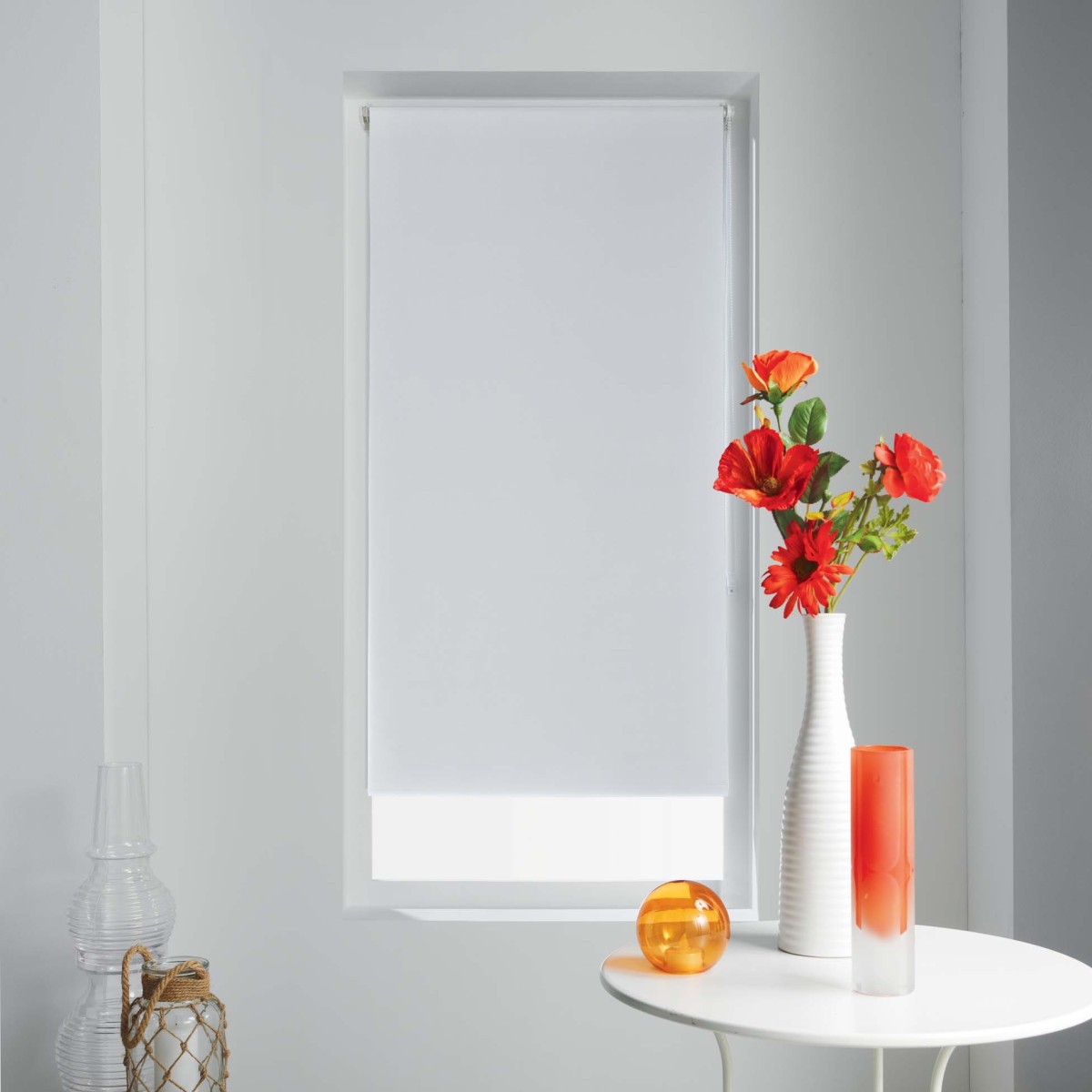Store enrouleur occultant Occult blanc 90x180 cm pour fenêtres de chambre