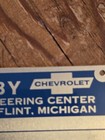 Vintage Chevrolet Flint Die And Engineering Center Machine Tag/Plate. NOS — photo 2