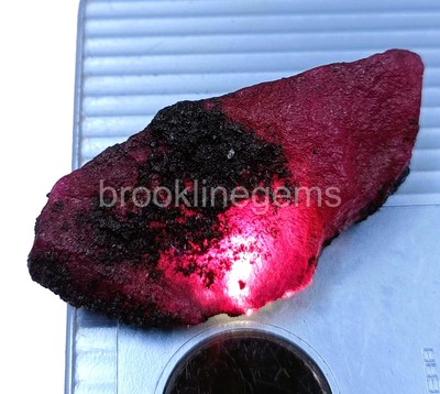 Dyed 54.40 Ct Natural Ruby Rough Uncut EGL Certified Loose Gemstone 5ARA