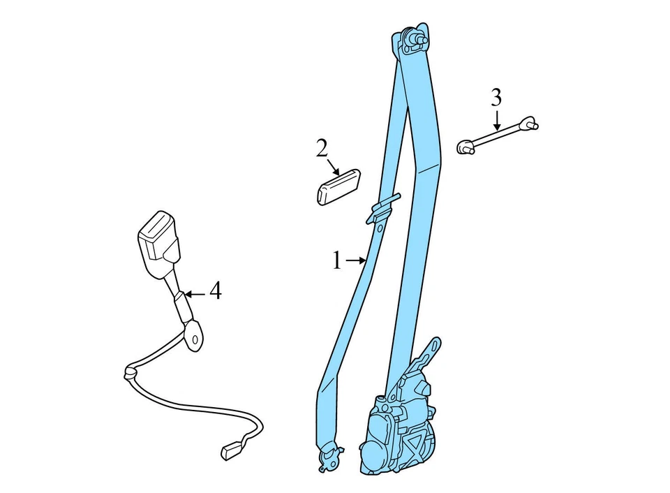 2016-2019 BMW 750LI - Front Right SEAT BELT Retractor 7402370 - Image 3 of 4