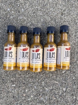 Lot Of 5-Lola's Fine Hot Sauce Mango Scotch Bonnet USA 1.75oz each