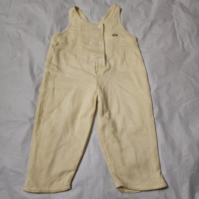 Izod Lacoste Baby Girl Boy Toddler Romper One Piece Yellow Size 3T Vintage 