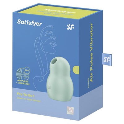 Satisfyer Pro To Go 1-Mint | Double Air Pulse Vibrator | Clitoris Stimulation