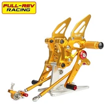 FULL-REV For DUCATI 848 / 848 EVO CNC Adjustable Rearset Foot Pegs Footrests