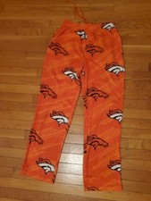 Denver Broncos NFL Men's Lounge Pajama Pants Small Drawstring Elastic Waistband
