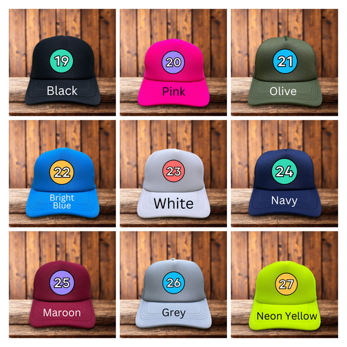 NERDS Mens Trucker Hat Neon Pink Snapback Vintage Candy Ad Baseball Cap - Picture 6 of 7