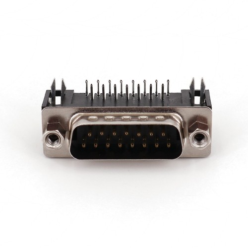 5Pcs DB15 Male Right Angled 2 Row 15-Pin PCB Mount Solder Connector - Picture 4 of 5