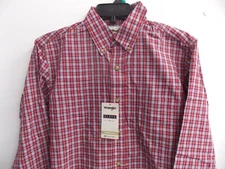 Wrangler Riata Long Sleeve Plaid Shirt, 112344292, Light Weight, Red