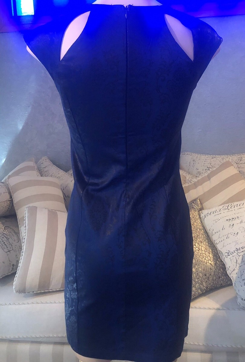 Saint Shylo Size 10 Navy And Black Damask Print Oriental Mini