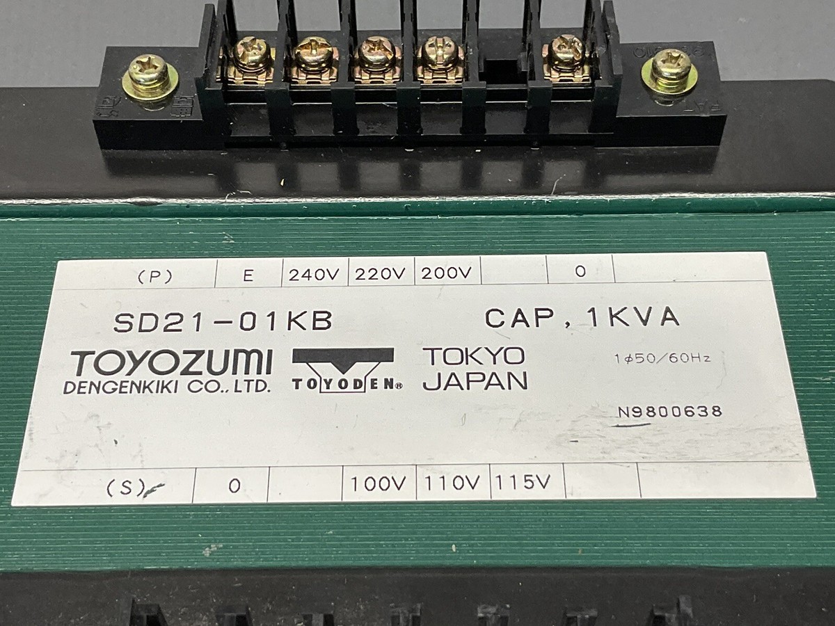 Toyozumi Dengenkiki SD21-01KB Transformer 1KVA/ GAR941 | eBay Toyozumi Dengenkiki SD21-01KB Transformer 1KVA/ GAR941 | eBay